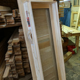Sauna door with glass insert