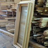Sauna door with glass insert