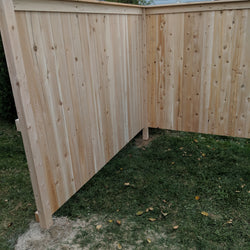 Fence made of cedar