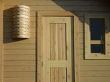 Sauna Cedar Door with Cedar Window and Cedar Light