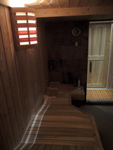 This sauna light gives off an amazing glow 