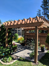 10x10 pergola is great for enhancing your back yard space.
