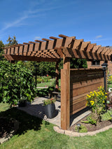 Custom pergolas by Morrison are crafted and designed to give a backyard a new look. 