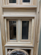 16"x16" Sauna Cedar Window with Magnet Technology