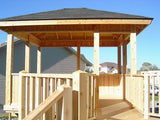 Gazebos are great for decks. This adds a new entertainment space for eating or just staying away from the bugs.